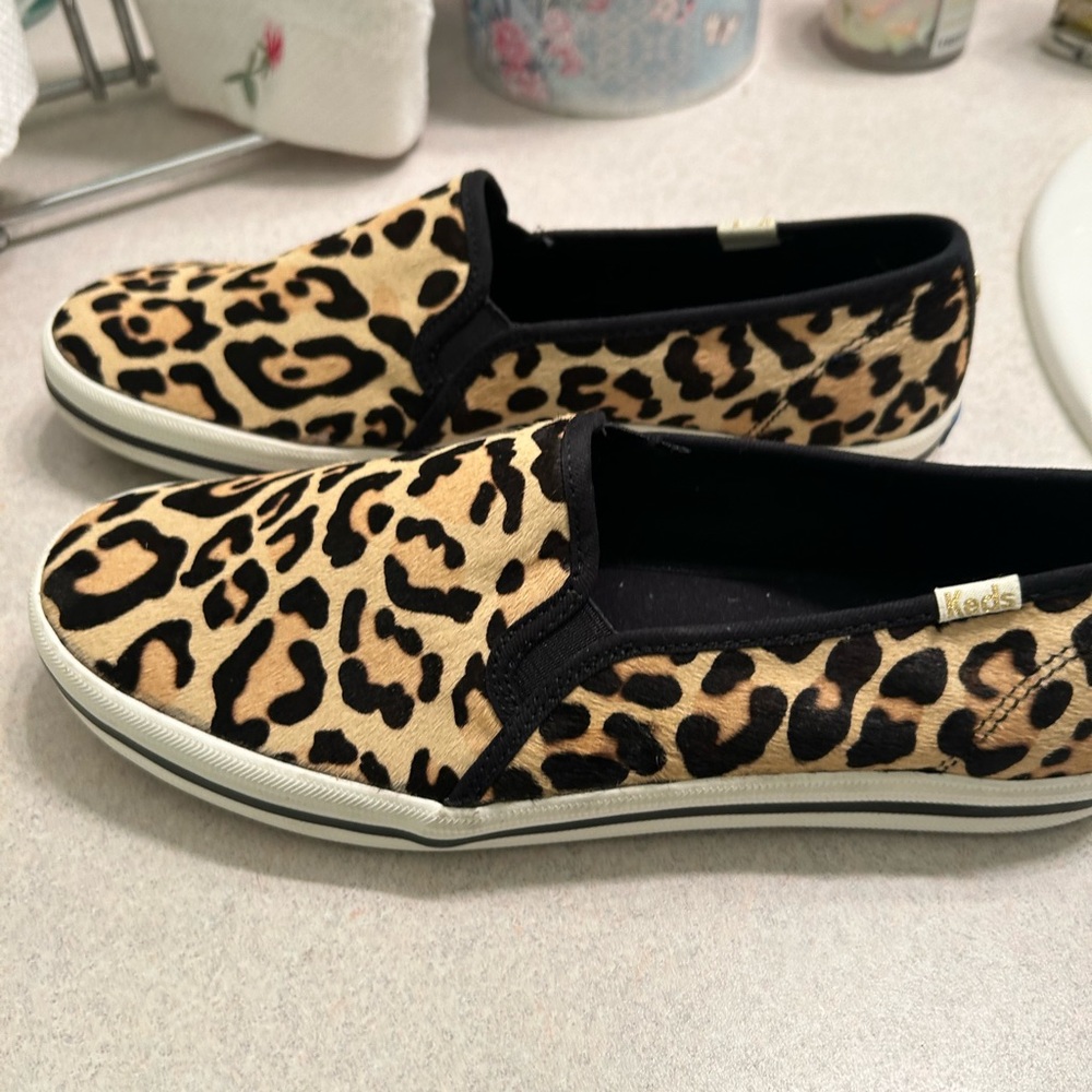 Kate spade York X Keds leopard print shoes NWOT/Box